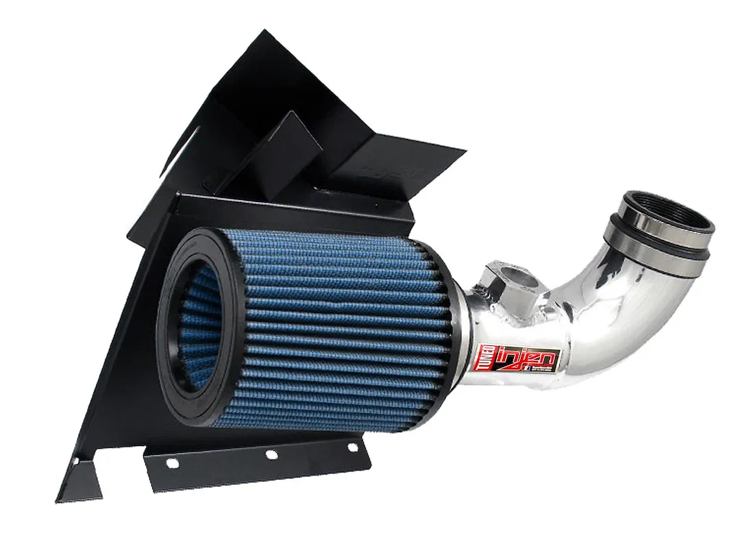 SP1121P – INJEN Cold Air Intake, Polished Aluminum Tube Blue Filter